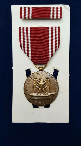 Wwii Us Army Good Conduct Medal And Ribbon Bar Set