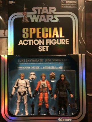 In Hand Sdcc 2019 Exclusive Star Wars Hasbro Vintage Luke Set