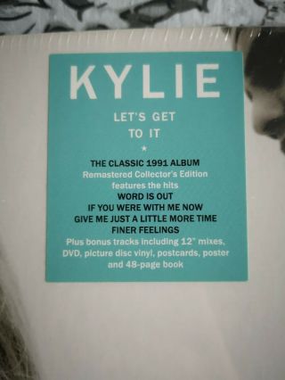 Kylie Minogue Let ' s Get To It Box Set Vinyl Picture Disc CD DVD RARE 2