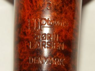 Rare Find JORN Larsen 1/8 Bent Brandy Pipe Grain Hand Made Denmark 7