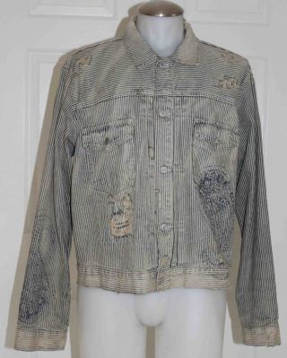 Ralph Lauren Denim & Supply Vintage Distressed Jean Jacket Size Xl
