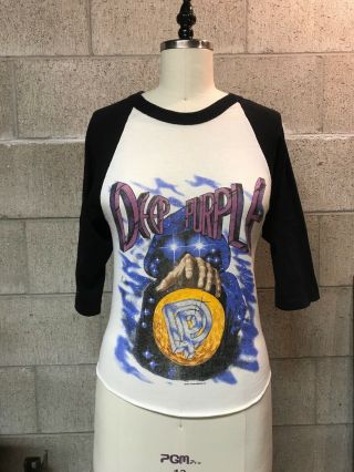 Vintage Deep Purple 1985 Half Sleeve Concert T - Shirt Perfect Strangers