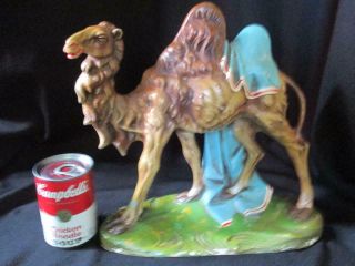 Vintage Fontanini Nativity Large Standing Camel 12 " Scale Paper Mache Italy