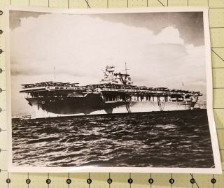 Official Wwii Us Navy 8x10 Photograph Uss Yorktown Cv - 5 Carrier Photo Rare