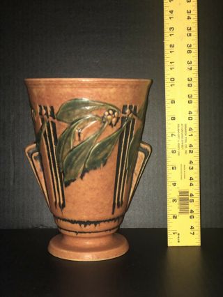 Vintage Unmarked Rare 1930’s Roseville Laurel Pattern 10” Vase