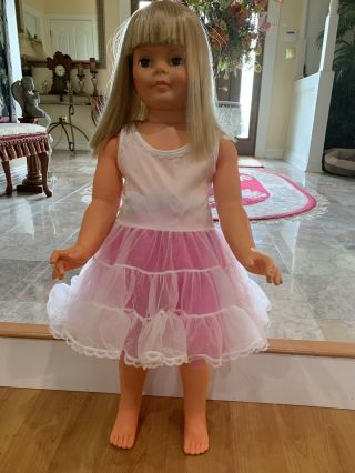 Vintage 1981 Ideal Platinum Blonde Patti Playpal 35” Doll Out Of Box. 4