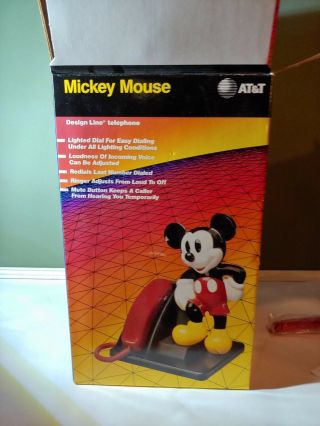 Vintage Mickey Mouse Disney Touch Tone Phone,  At&t,  1990 Telephone
