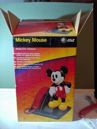 Vintage MICKEY MOUSE Disney Touch Tone Phone,  AT&T,  1990 Telephone 4
