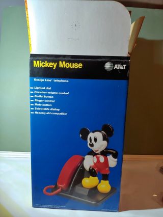 Vintage MICKEY MOUSE Disney Touch Tone Phone,  AT&T,  1990 Telephone 5