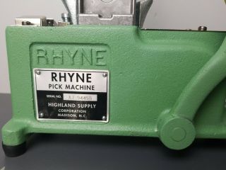 Vintage RHYNE Pick Machine Floral Stem Crimp Machine with Weight and Picks 3