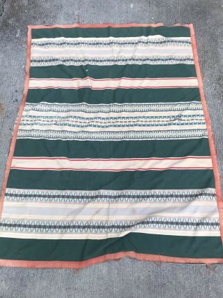 Vintage Southwestern Aztec Camp Blanket South Western Distressed