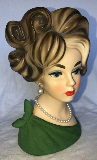 Vintage Napcoware Lady Head Vase C7314 7