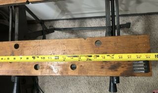 Vintage Metal & HARDWOOD Workmate Portable Project Folding Work Bench Table 4