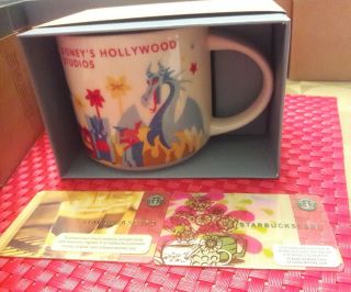 Rare Disney Hollywood Studios Starbucks You Are Here Fantasmic Mug Version 2 Htf