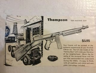 Vintage O’brien Thompson Machinegun Model Kit