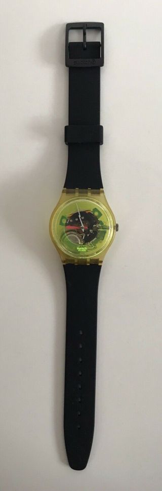 Swatch Watch Techno Sphere Gk101 Vintage Polished Crystal Battery Band