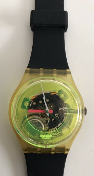 Swatch Watch Techno Sphere Gk101 Vintage Polished Crystal Battery Band 2