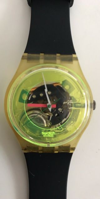 Swatch Watch Techno Sphere Gk101 Vintage Polished Crystal Battery Band 3