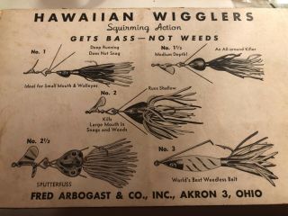 Fred Arbogast Hawaiian Wigglers Dealer Box Of 6