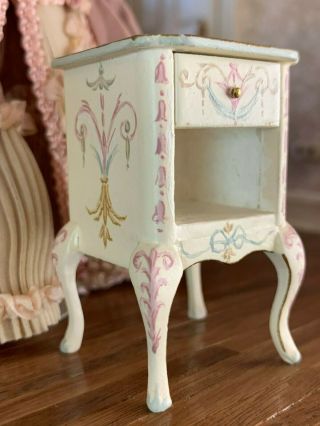 Renee Isabelle Hand Painted French Country Side Table Mini Dollhouse