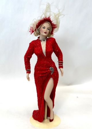 Vintage 18 " Red Prefer Blonde Franklin Heirloom Estate Marilyn Monroe Doll