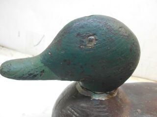 vintage Mason glass eye hollow body duck decoy 3