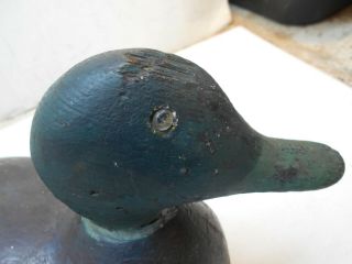 vintage Mason glass eye hollow body duck decoy 4