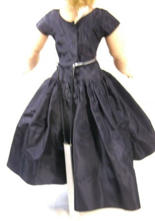 VINTAGE 1950 ' S TAGGED MADAME ALEXANDER CISSY NAVY BLUE TAFFETA COCKTAIL DRESS 4