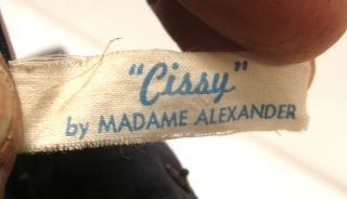 VINTAGE 1950 ' S TAGGED MADAME ALEXANDER CISSY NAVY BLUE TAFFETA COCKTAIL DRESS 7