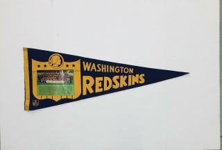 Vintage 1972 Washington Redskins Nfc Champions Photo Pennant Nfl Football Rare