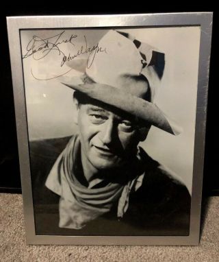 Autographed Photo Of John Wayne Rare Find Allowed