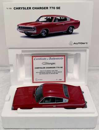 Biante Autoart 1:18 Valiant Chrysler E55 770 Se 340 Charger Vintage Red Mopar