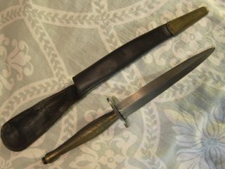 Rare Ww2 British Fairbairn Sykes Fighting Knife Commando Dagger & Sheath