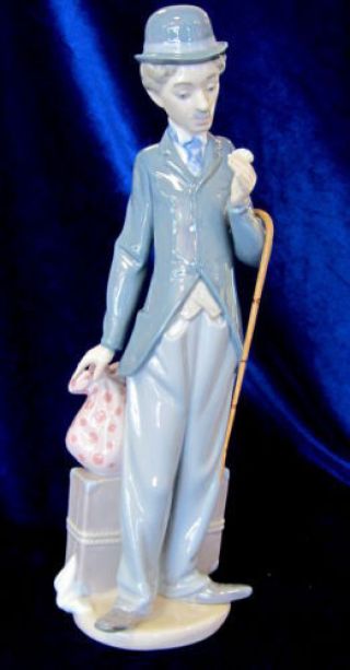 Lladro Charlie The Tramp,  With Cane - Rare $775