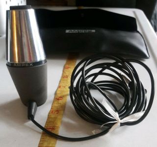 Vintage Ampex 1101 Microphone Harmonica Microphone In Case &