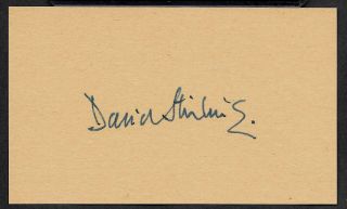 David Stirling Sas Autograph Reprint On Period 1943 3x5 Card