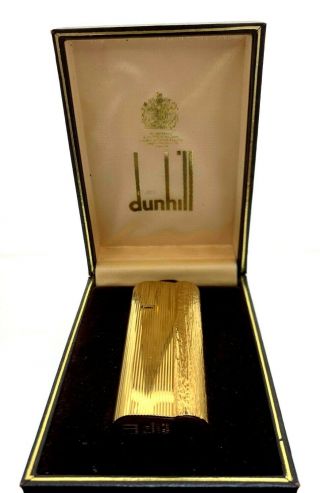 Dunhill Gold Plated Lighter Spares And Repairs Cracked Box