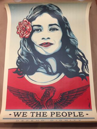 Shepard Fairey Obey We The People Signed 24 x36 3 print set rare art 2