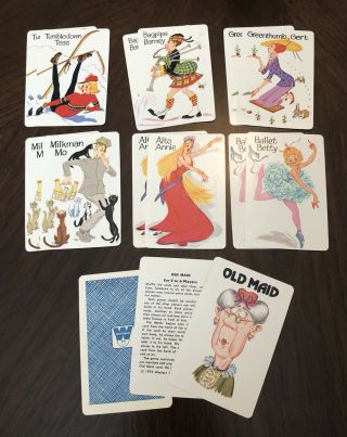 Old Maid Card Game Vintage Western Publishing 1975 4902 Complete Set Deck 70s 2