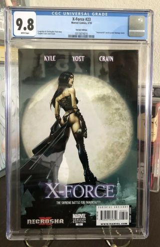 X - Force 23 Cgc 9.  8 Underworld Homage Clayton Crain Variant Htf Low Print Rare