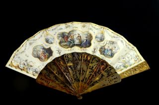 Antique Hand Fan 19th Century Victorian Hand Fan Hand Carved 4