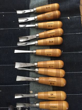 vintage wood carving tools 18 Piece 3