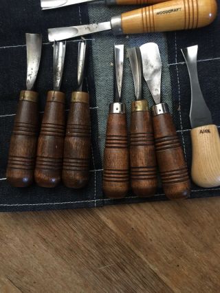 vintage wood carving tools 18 Piece 4