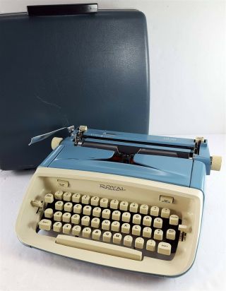 Vintage Royal Safari Portable Typewriter Mid Century Modern