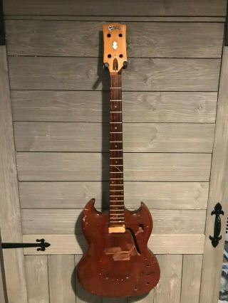 1969 Gibson Usa Eb - 0 Bass Guitar Husk Project Vintage Body And Neck