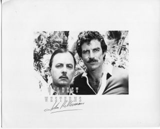 John Hillerman Signed Photo Autograph W/ Tom Selleck Magnum P.  I.  Vintage Rare