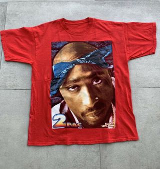 Vintage Rip 2pac T Shirts Tupac Rap Tee 2002 Big Face Double Sided Xl