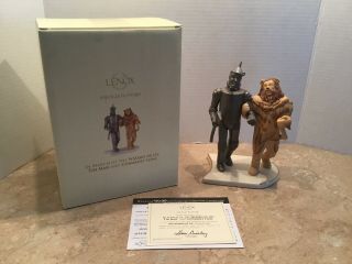 Lenox Disney In Search Of The Wizard Of Oz Tin Man & Cowardly Lion Box Rare