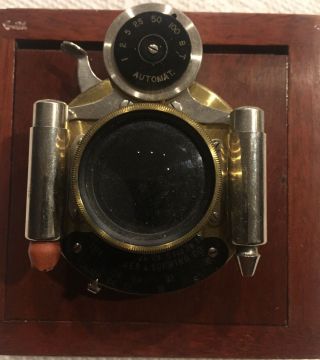 Vintage Brass Optical Eastman Kodak Rapid Rectilinear Shutter Camera Lens.