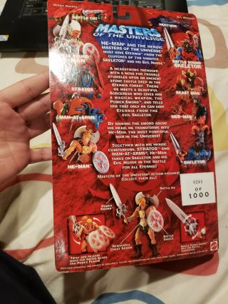 VTG MASTERS OF THE UNIVERSE Shape Comic Con Ltd Ed 1000 He - Man Toy CC 2
